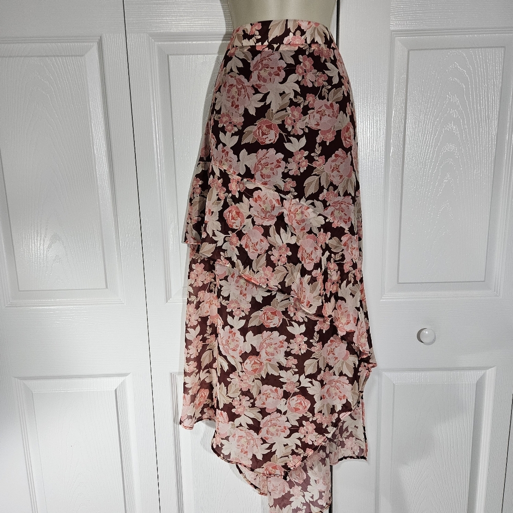 Floral Asymmetrical Women's Skirt
